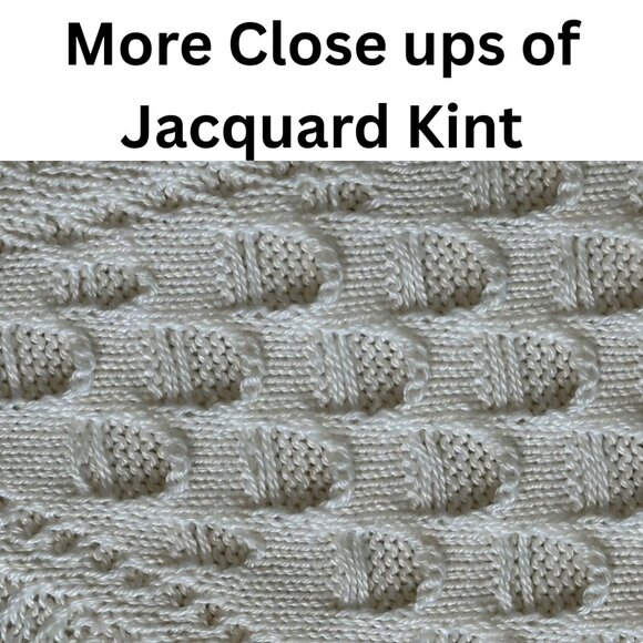 BCBG MAXAZRIA Cropped, Cream, Silk, Cotton Cardi Jacquard Classy Dreamy, M - Picture 5 of 8